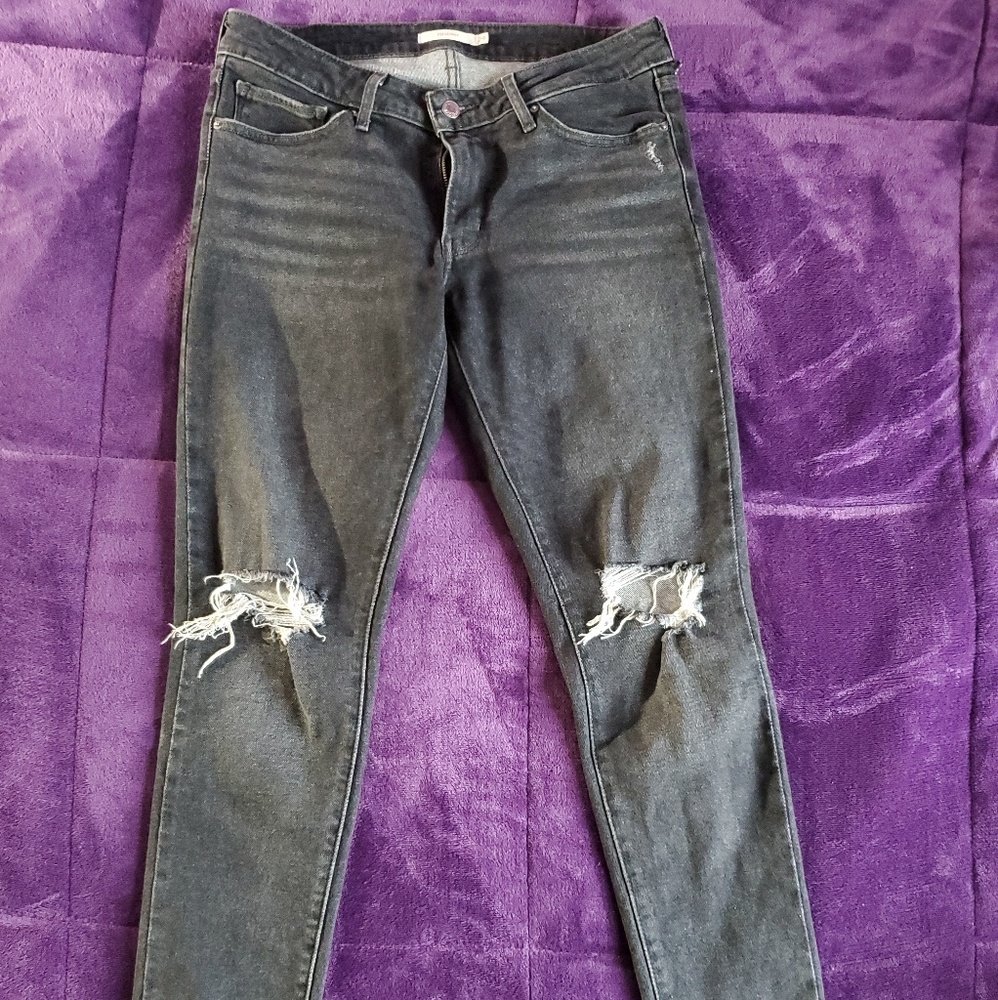 Levi's Ashy Black Denim Jean's